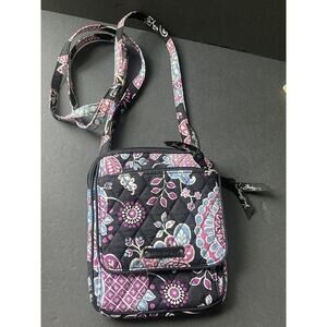 Vera Bradley Black Wallet Card Case Organizer Travel Cell Phone Case Holder